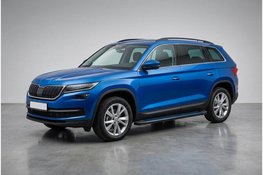 Skoda Kodiaq 2016-2023 Estribos Laterales Maya Blue (2 uds., Aluminio) Image