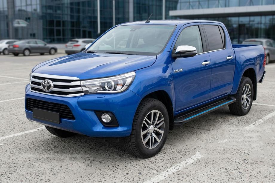 Toyota Hilux 2015- Estribos Laterales Maya Blue (2 uds., Aluminio) Foto 1
