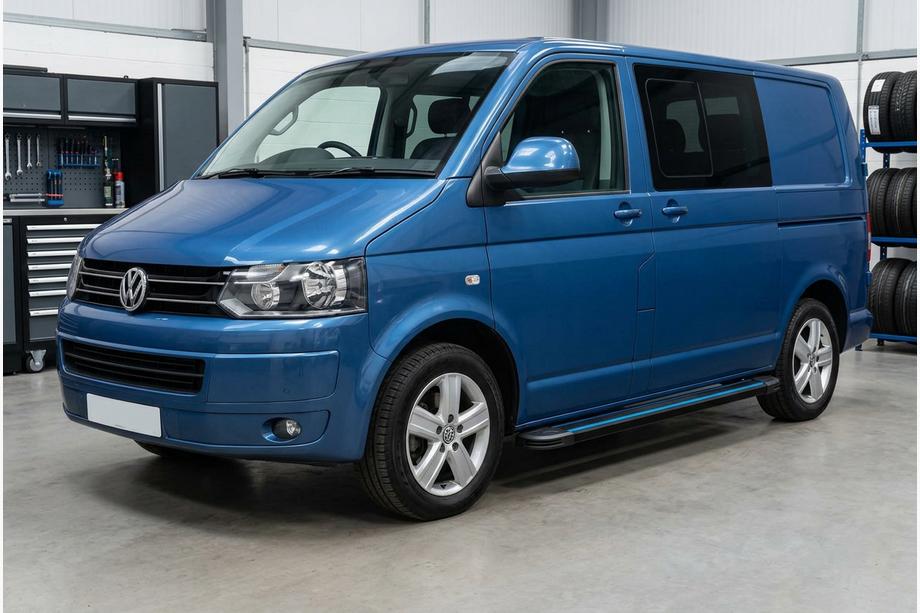 Volkswagen T5 2010-2015 Estribos Laterales Maya Blue (2 uds., Aluminio) Batalla Corta Foto 1