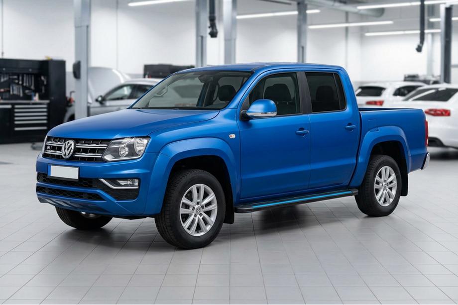 Volkswagen Amarok 2010-2022 Estribos Laterales Maya Blue-Black (2 uds., Aluminio) Image