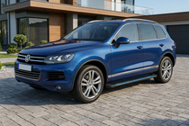 Volkswagen Touareg 2010-2018 Estribos Laterales Maya Blue (2 uds., Aluminio) foto 1