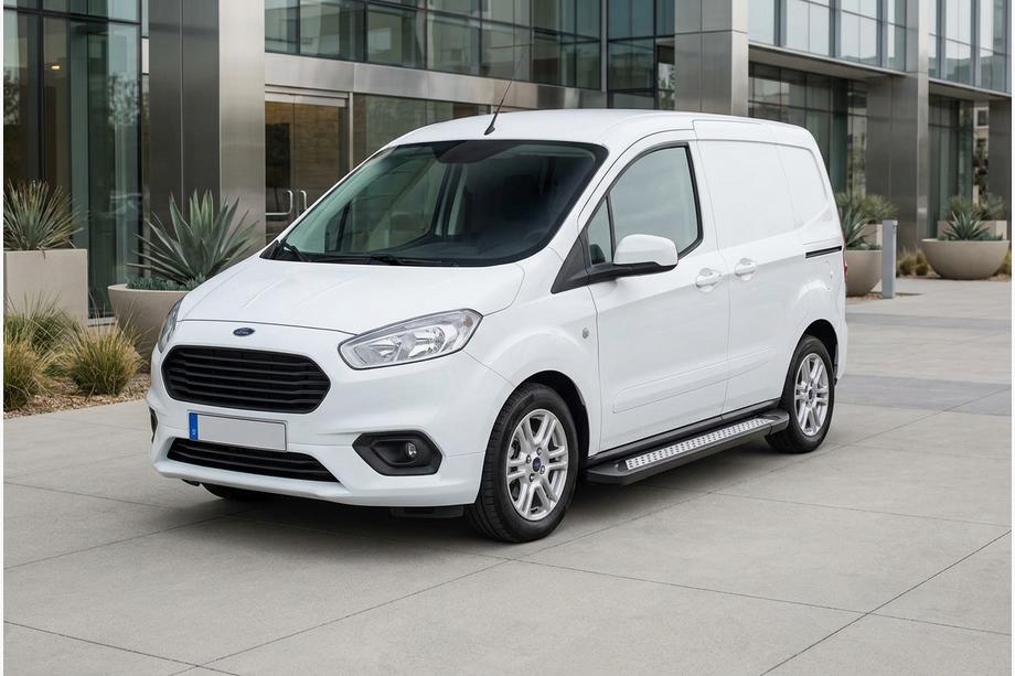 Ford Courier 2014-2023 Estribos Laterales New Vision Black (2 uds., Aluminio) Image