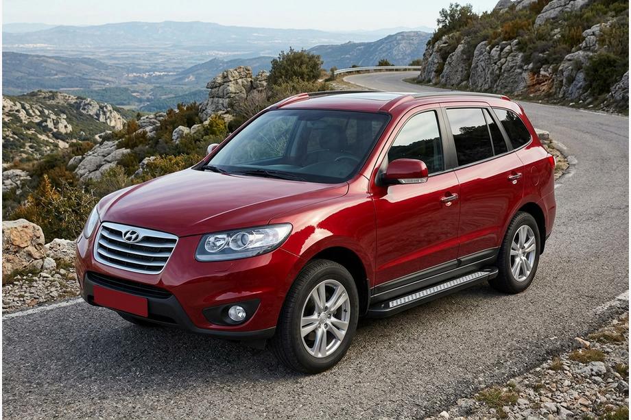 Hyundai Santa Fe 2 2006-2012 Estribos Laterales New Vision Black (2 uds., Aluminio) Foto 1