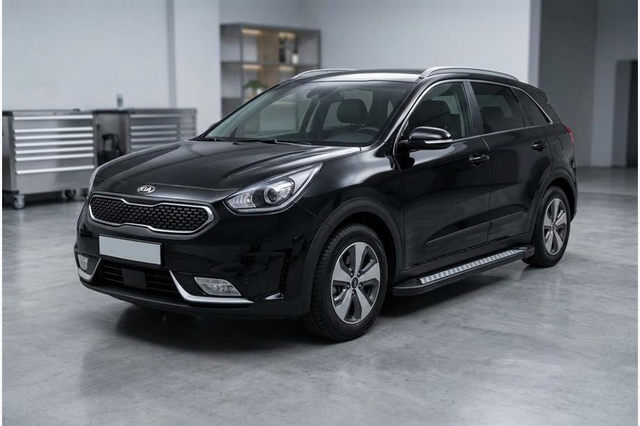 Kia Niro 2016–2021 Estribos Laterales New Vision Black (2 uds., Aluminio) Image