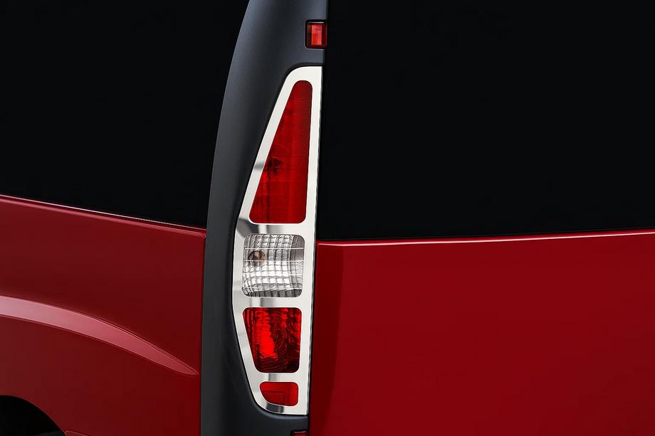 Fiat Doblo I 2001-2005 Cubiertas cromadas para luces traseras (2 uds, acero inoxidable) Carmos - Acero Inoxidable Turco Image