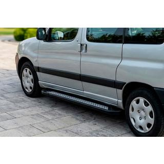 Estribos Laterales New Vision Black (2 uds., Aluminio) Peugeot Partner 1996-2008 foto 1
