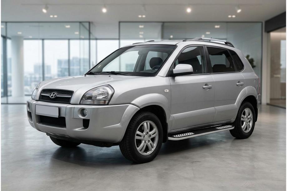 Hyundai Tucson JM 2004- Estribos Laterales Tayga V2 (2 uds., Aluminio) Foto 1