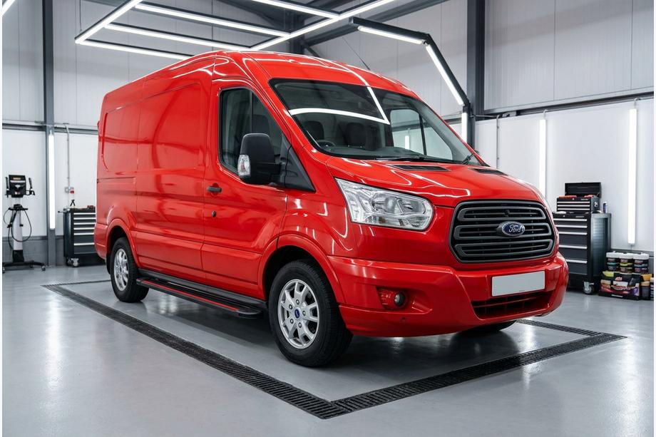 Ford Transit 2014- Estribos Laterales Maya Red (2 uds., Aluminio) Image