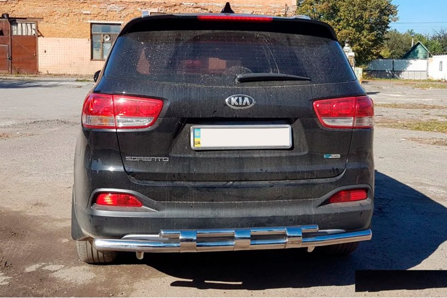 Kia Sorento II XM 2009-2014 Barra Trasera AK015 (Acero Inoxidable) Foto 3