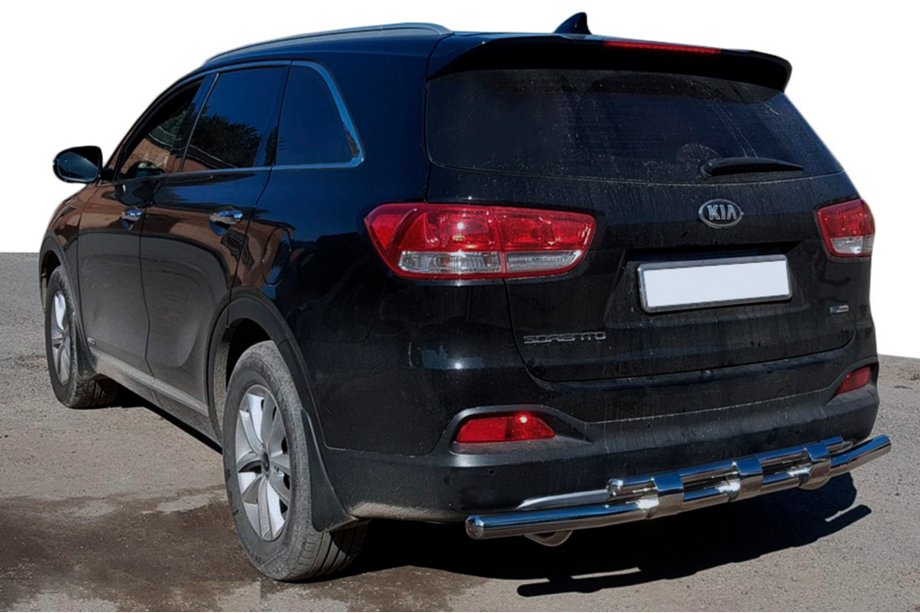Kia Sorento II XM 2009-2014 Barra Trasera AK015 (Acero Inoxidable) Foto 1