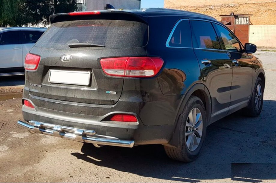 Kia Sorento II XM 2009-2014 Barra Trasera AK015 (Acero Inoxidable) Foto 2