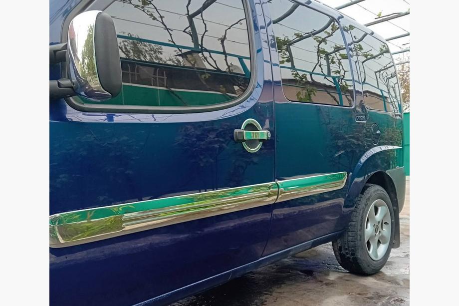Fiat Doblo I 2005-2010 Molduras de Puerta Modelo Ancho (4 uds, Acero Inoxidable) Image