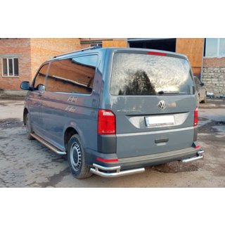 Esquinas traseras AK003-Double (2 uds, acero inoxidable) Volkswagen T6 2015-2024 foto 4