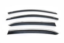 Renault Megane IV 2016-2025 Deflectores de Ventana con Moldura Cromada HB (4 uds, Niken) foto 3
