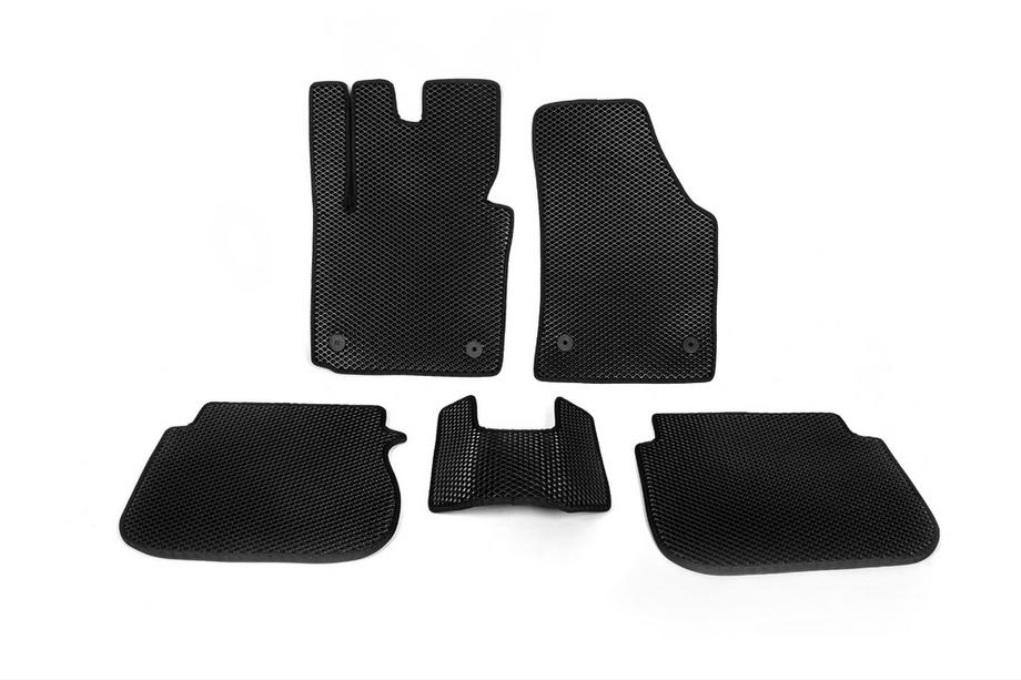 Volkswagen Caddy 2004-2010 Alfombrillas EVA (negras) 5 uds, delanteras y traseras (estándar, 1 puerta corredera) Foto 26