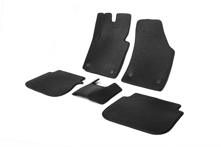 Volkswagen Caddy 2010-2015 Alfombrillas EVA (negras) 5 uds, delanteras y traseras (estándar, 2 puertas correderas) Foto 27