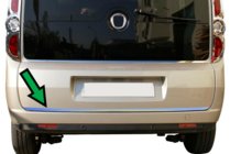 Fiat Doblo II 2010-2022 Moldura Borde Tapa Maletero Acero Inoxidable foto 2