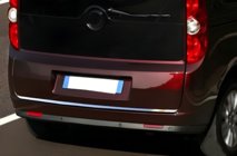 Fiat Doblo II 2010-2022 Moldura Borde Tapa Maletero Acero Inoxidable foto 5
