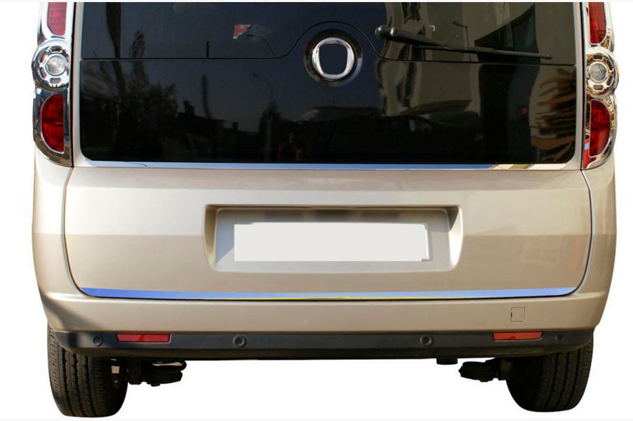 Fiat Doblo II 2010-2022 Moldura Borde Tapa Maletero Acero Inoxidable Image
