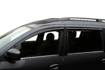 Renault Logan MCV 2005-2013 Molduras Exteriores de Ventanas Acero Inoxidable (4 uds) Carmos - Acero Inoxidable Turco foto 4