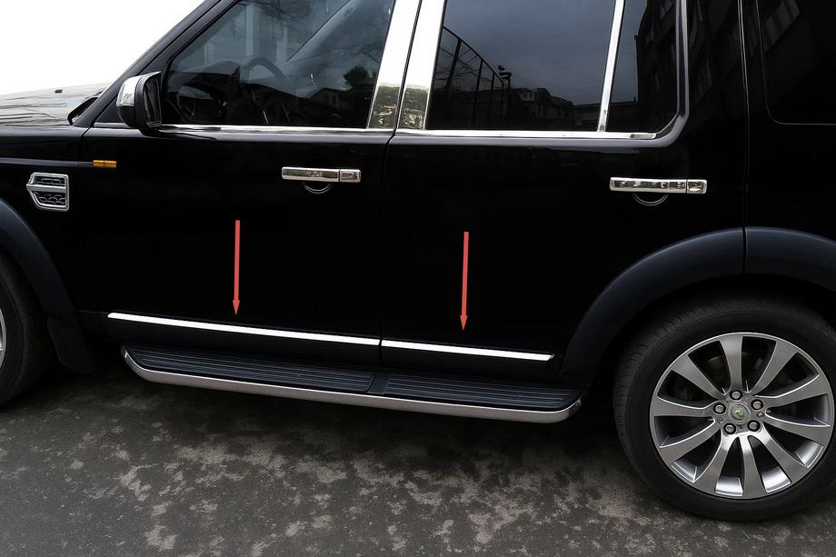 Land Rover Discovery IV 2009-2017 Molduras de puerta OmsaLine (4 uds, acero inoxidable) Image