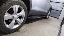 Chevrolet Captiva 2006-2019 Estribos laterales Bosphorus Grey (2 uds., aluminio) foto 4