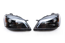 Mercedes ML W164 2005-2011 Faros delanteros con elemento LED (2005-2008, 2 uds, oscuros) foto 2