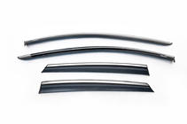 Seat Leon 2013-2020 Deflectores de ventana con moldura cromada (HB, 4 uds, Niken) foto 2