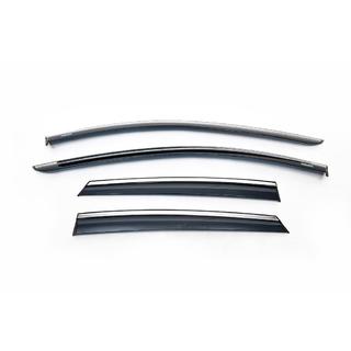Deflectores de ventana con moldura cromada (HB, 4 uds, Niken) Seat Leon 2013-2020 foto 2