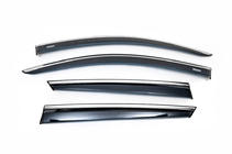 Toyota C-HR 2016-2023 Deflectores de ventana con moldura cromada (4 uds, Niken) foto 3