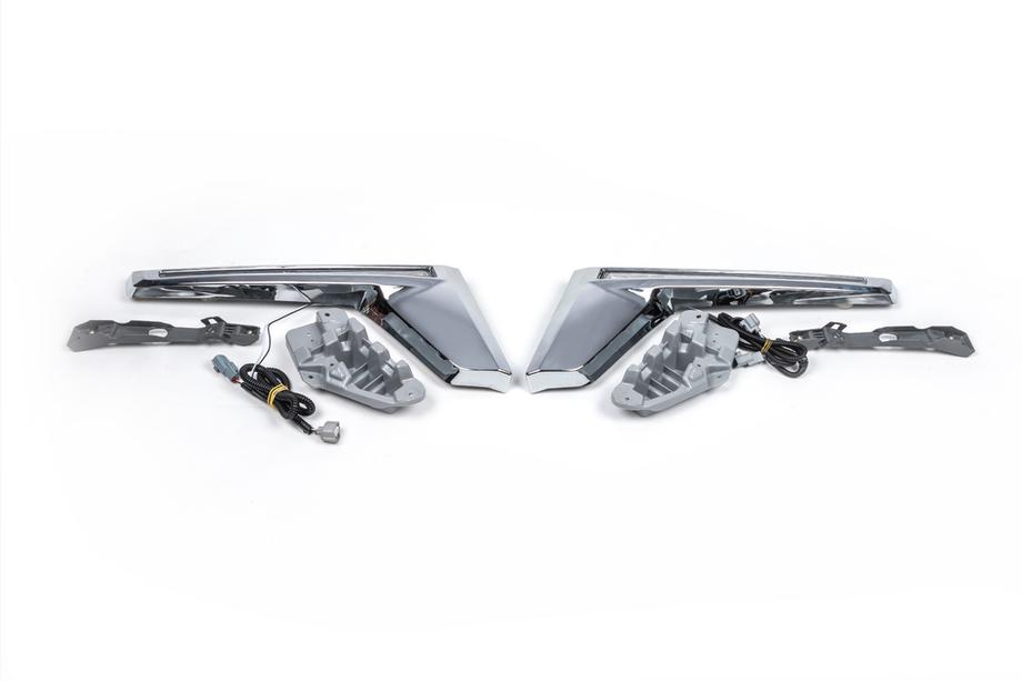 Toyota Land Cruiser 200 2007-2021 Pestañas de faros con LED (2016↗) Image