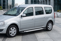 Renault Logan MCV 2005-2013 Estribos Laterales Allmond Grey (2 uds., Aluminio) foto 3