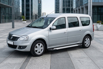 Renault Logan MCV 2005-2013 Estribos Laterales Allmond Grey (2 uds., Aluminio) foto 1