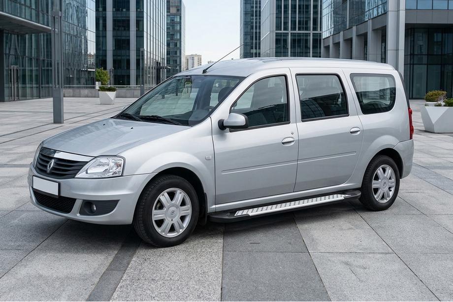 Renault Logan MCV 2005-2013 Estribos Laterales Allmond Grey (2 uds., Aluminio) Image