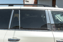 Lexus LX570/450d 2008-2022 Juego completo de molduras de ventanas y pilares en acero inoxidable foto 13