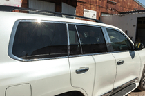 Lexus LX570/450d 2008-2022 Juego completo de molduras de ventanas y pilares en acero inoxidable foto 14