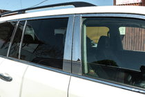 Lexus LX570/450d 2008-2022 Juego completo de molduras de ventanas y pilares en acero inoxidable foto 9