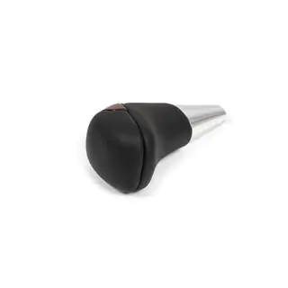 Pomo de Palanca de Cambios (Cuero Negro + Madera Oscura) foto 4