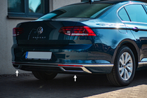 Volkswagen Passat B8 2015-2023 Embellecedores de escape OmsaLine SD/SW (2019+, 3 uds, acero inoxidable) foto 1