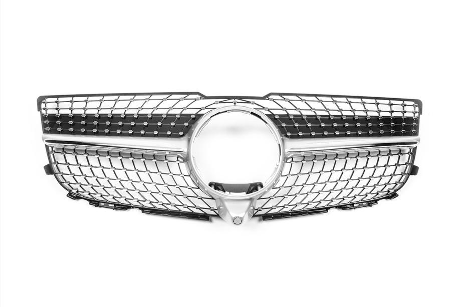 Mercedes GLK class X204 2008-2015 Parrilla Delantera Diamond Silver (2013-2015) Para cámara Foto 2
