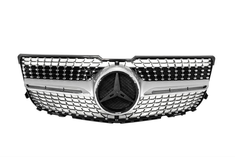 Mercedes GLK class X204 2008-2015 Parrilla Delantera Diamond Silver (2013-2015) Para cámara Foto 5