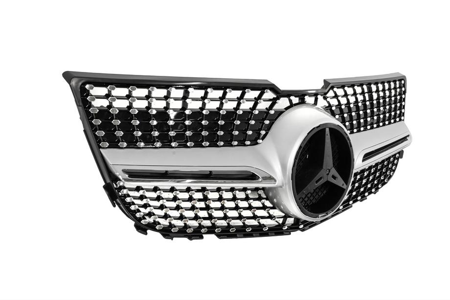 Mercedes GLK class X204 2008-2015 Parrilla Delantera Diamond Silver (2013-2015) Para cámara Foto 7