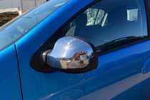 Renault Sandero 2013-2022 Cubiertas de Espejos (2 uds., Acero Inoxidable) foto 2
