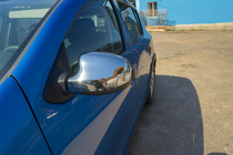 Renault Sandero 2013-2022 Cubiertas de Espejos (2 uds., Acero Inoxidable) foto 1