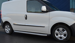 Fiat Doblo II 2010-2022 Molduras de Puerta Acero Inoxidable (4 uds) OmsaLine - Acero Inoxidable Italiano foto 3