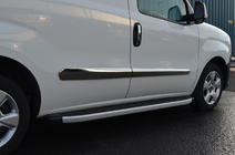 Fiat Doblo II 2010-2022 Molduras de Puerta Acero Inoxidable (4 uds) OmsaLine - Acero Inoxidable Italiano foto 6