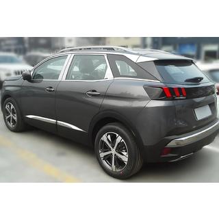 Cubiertas de pilares de puerta en acero inoxidable Peugeot 3008 2016-2023 foto 2
