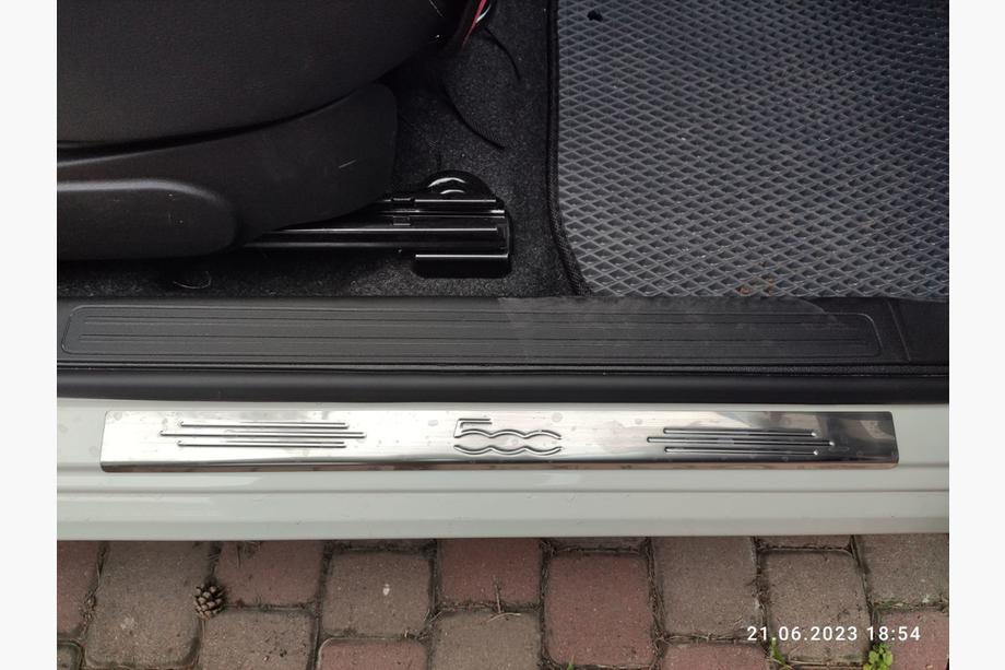 Fiat 500/500L 2013-2022 Protector de umbral 500 (Carmos, 2 uds, acero inoxidable) Foto 4