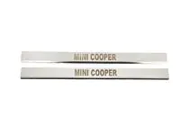 Mini Cooper R50/52/53 2000-2006 Cubiertas de umbral de puerta (Carmos, 2 uds, acero inoxidable) foto 2