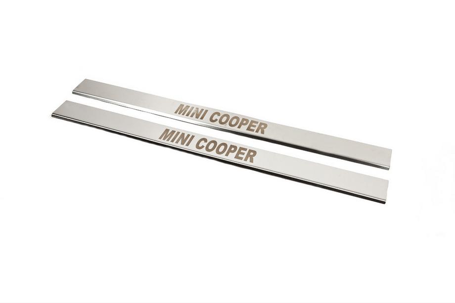 Mini Cooper R50/52/53 2000-2006 Cubiertas de umbral de puerta (Carmos, 2 uds, acero inoxidable) Image